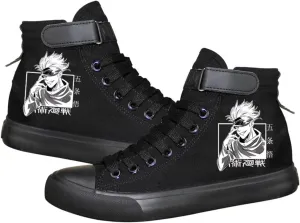 ACEFAST INC Gojo Satoru Shoes Cosplay Harajuku Anime Unisex Canvas Sneakers High Top Lace ups Shoes