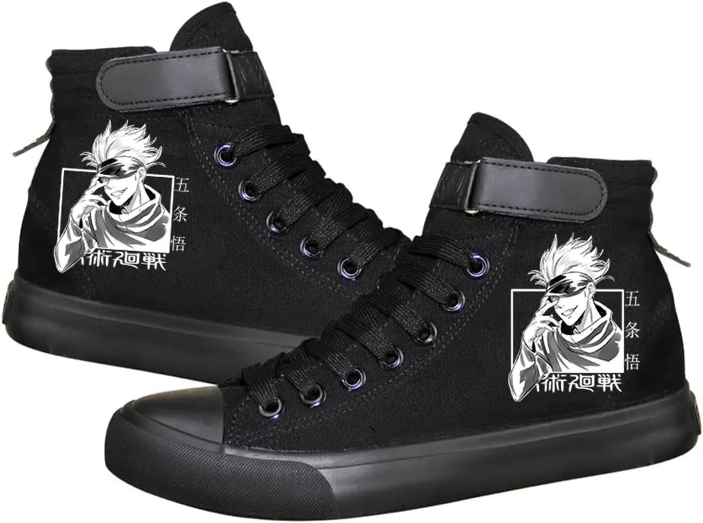 ACEFAST INC Gojo Satoru Shoes Cosplay Harajuku Anime Unisex Canvas Sneakers High Top Lace ups Shoes