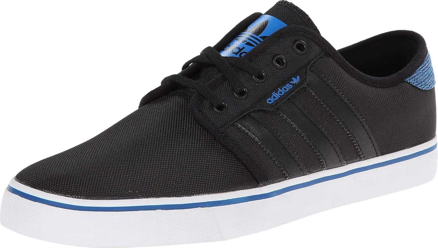 adidas Seeley Black/Blue Bird Skate Shoes-10