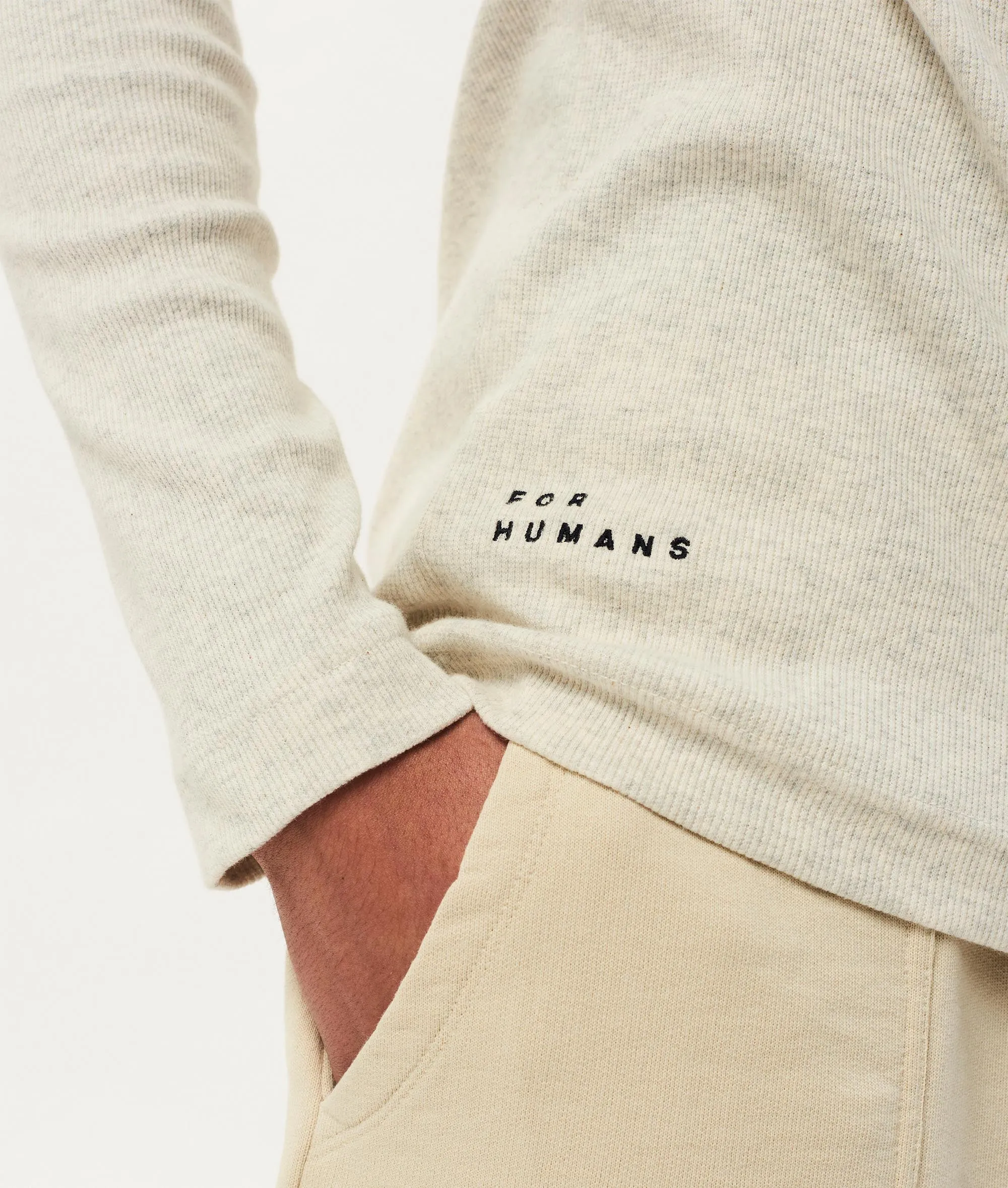 Alex rib jersey tee | soft white melee