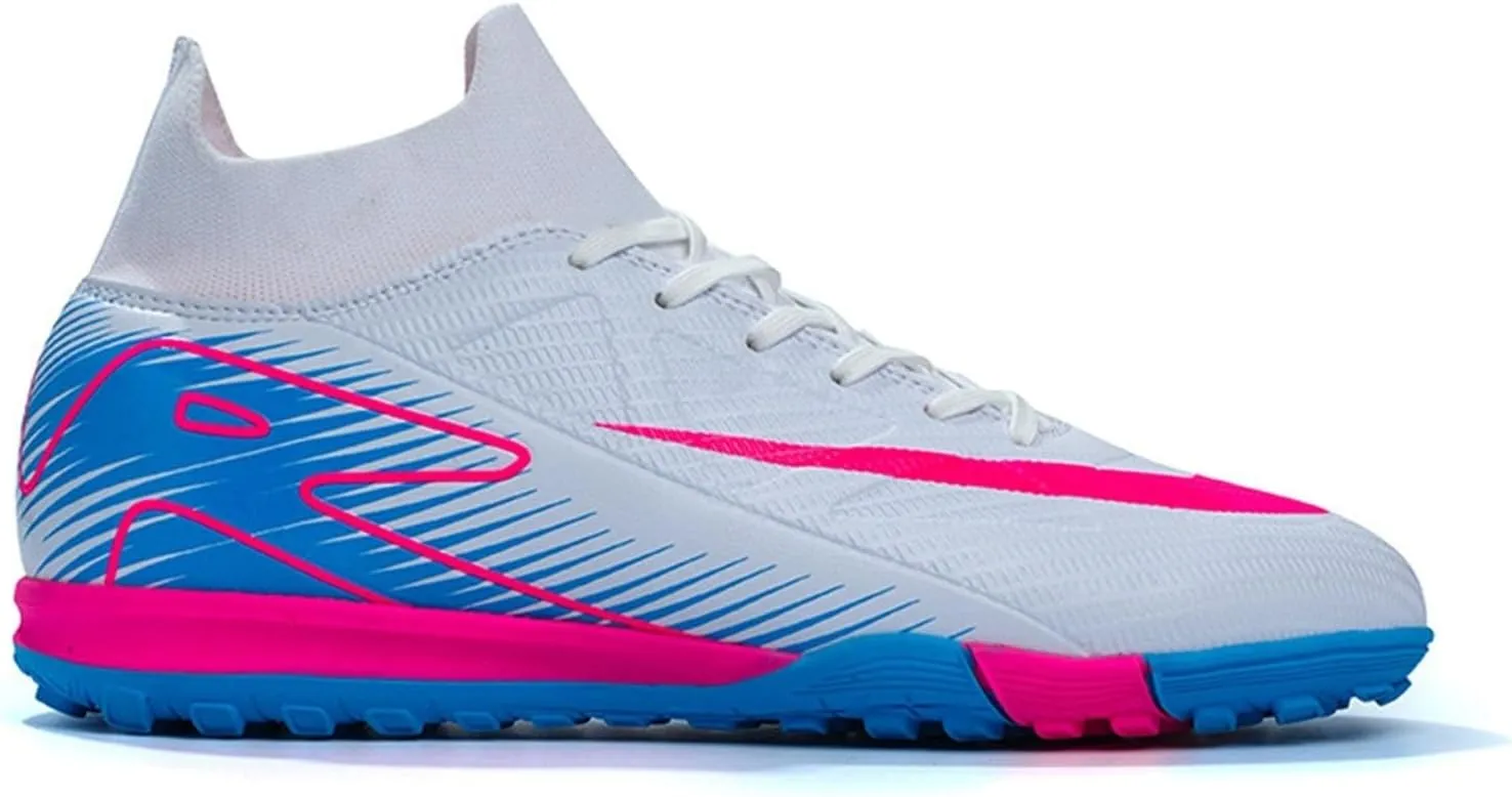 All Ground Wide Football Cleats Competition Ready, Soccer Cleats Lightweight Professional High Top Athletic Turf Training Footwear