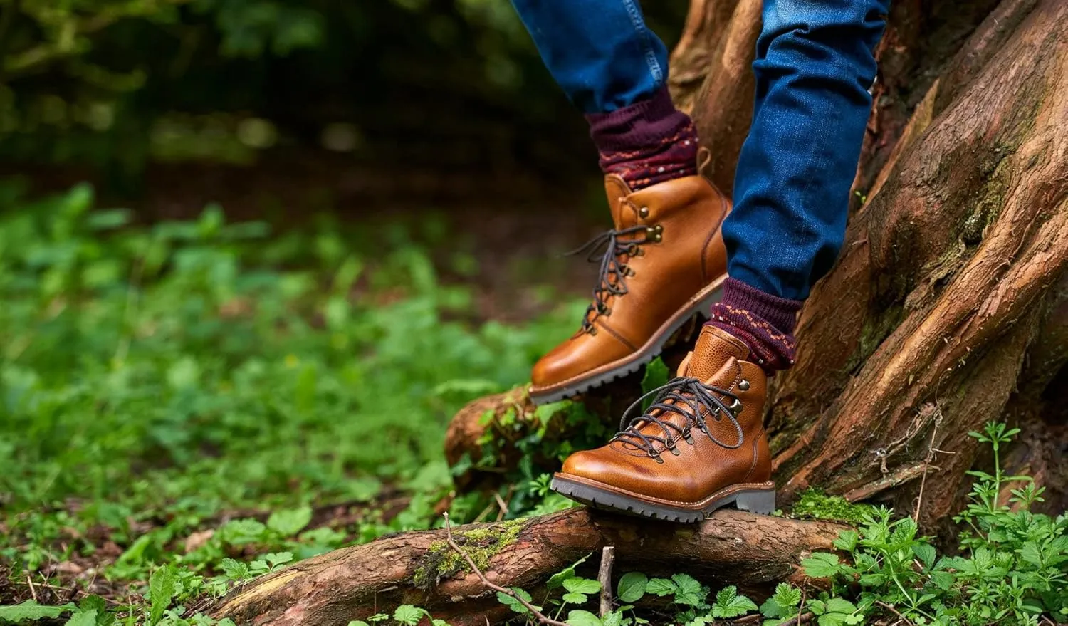 BARKER Glencoe Men's Handmade Leather Hiking Boots - Premium Full-Grain Leather, Durable Trekking Footwear
