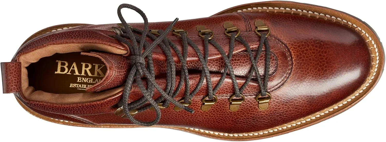 BARKER Glencoe Men's Handmade Leather Hiking Boots - Premium Full-Grain Leather, Durable Trekking Footwear