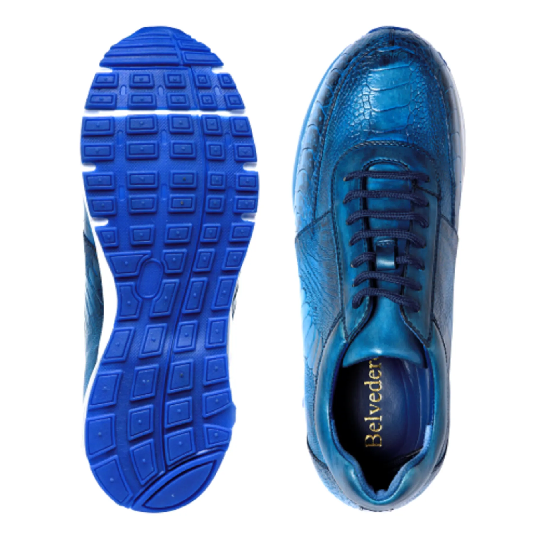 Belvedere Sneakers Men's Shoes Ocean Blue - Todd E02