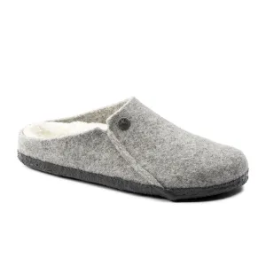 Birkenstock Zermatt Slipper (Men) - Light Gray Wool/Natural Shearling