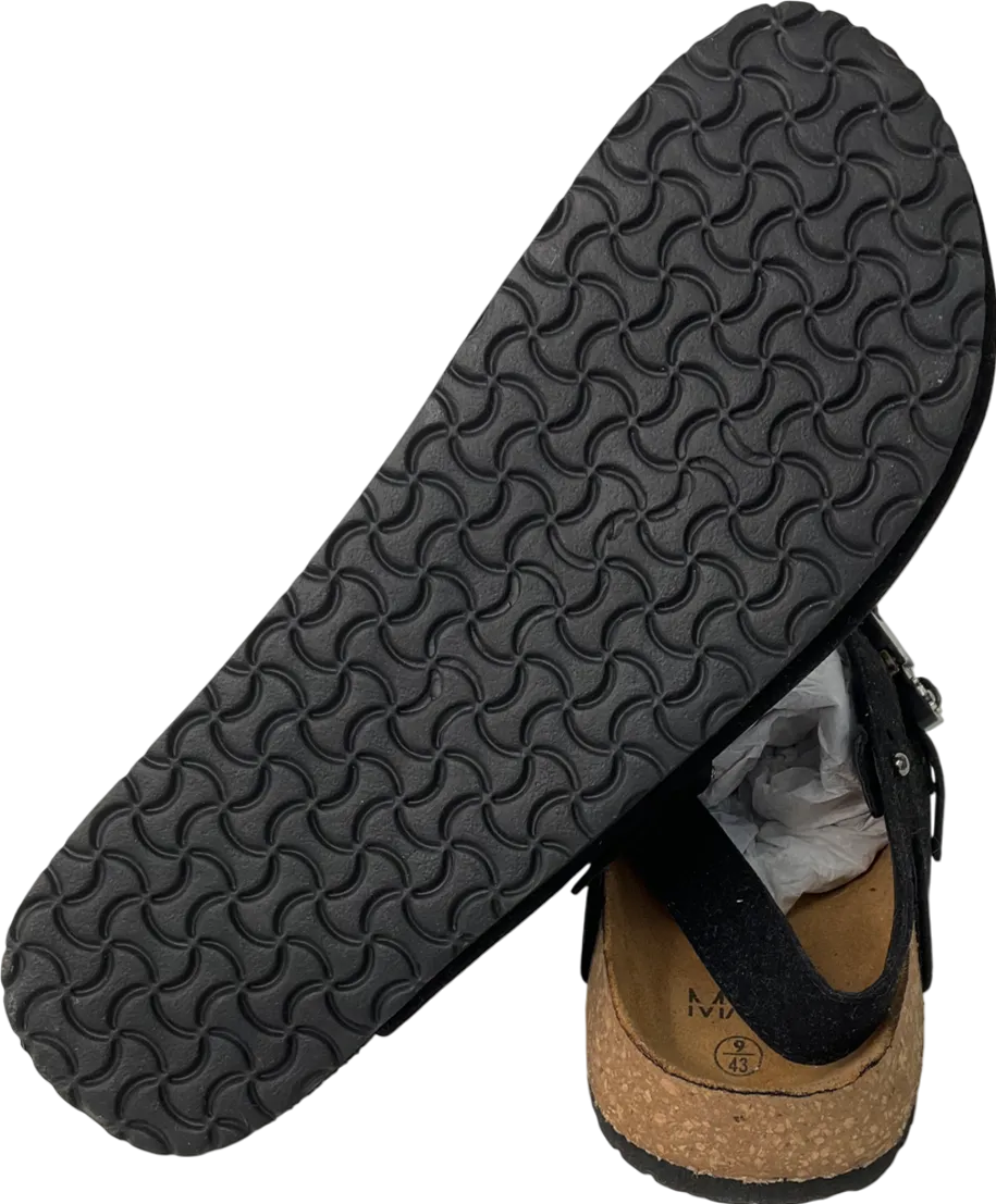 boohooMan Black Faux Suede Mule UK 9 EU 43 