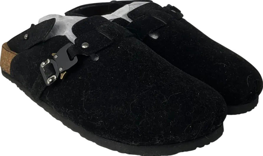 boohooMan Black Faux Suede Mule UK 9 EU 43 