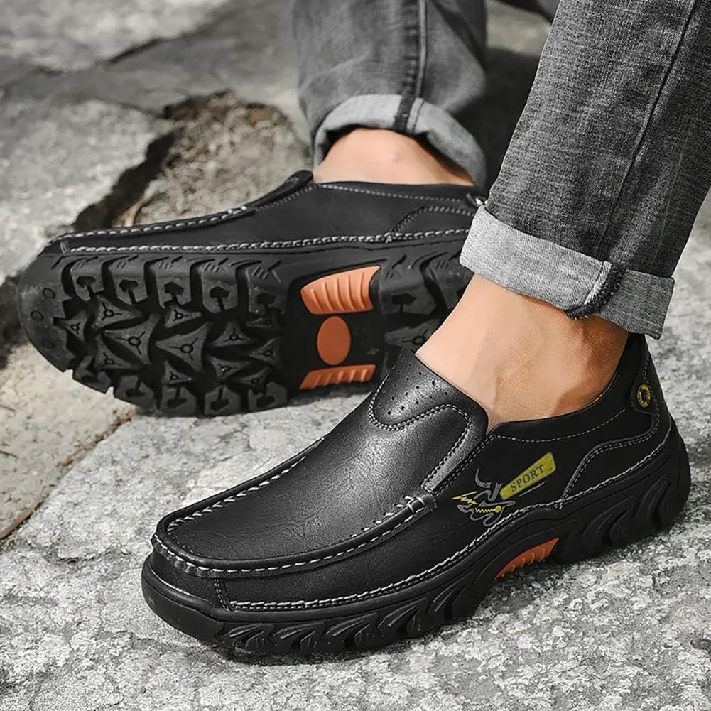 COSIDRAM Men Walking Sneakers Luxury Leather Shoes Casual Shoes Loafers for Male
