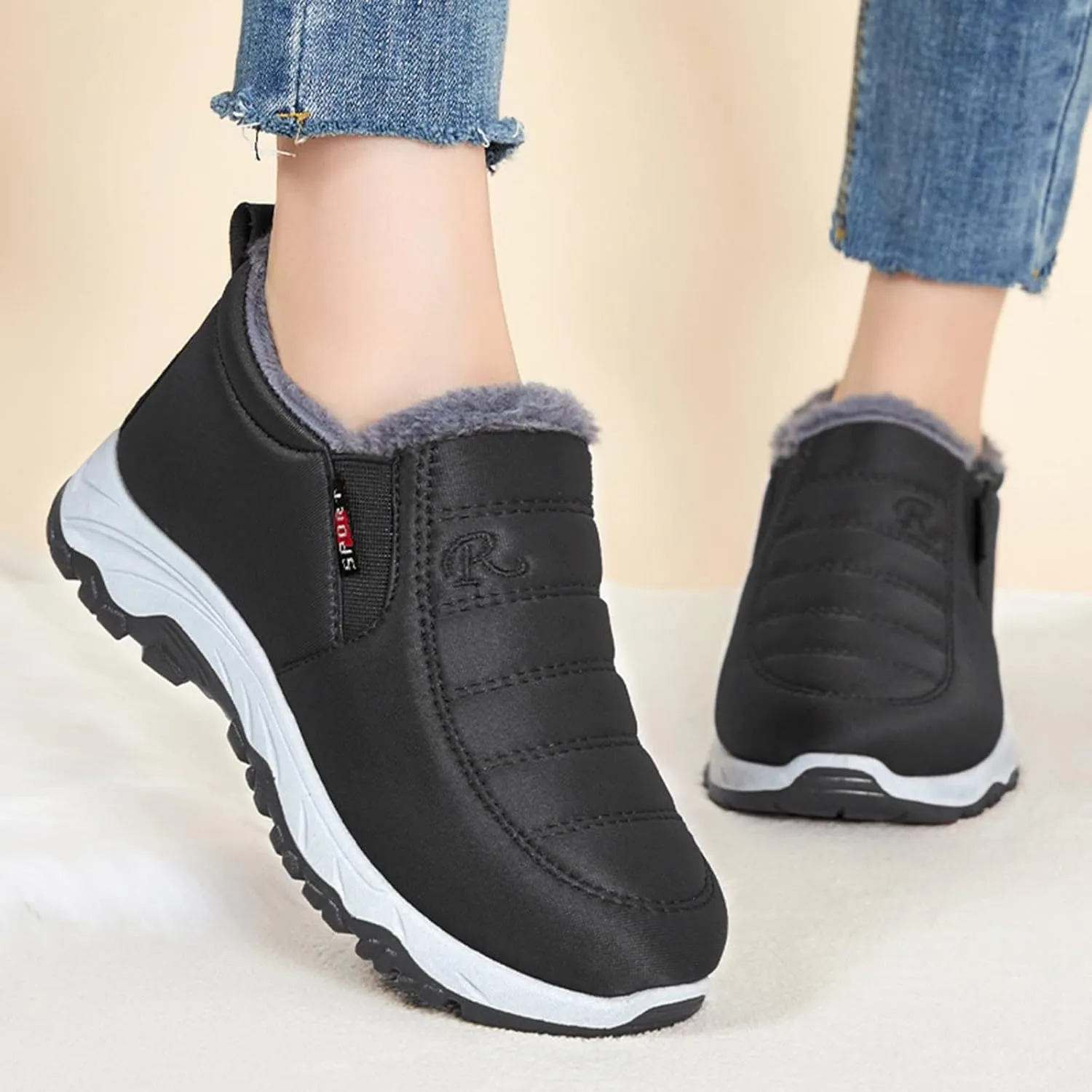 Cute Winter Boots for Women Fashion Womens Snow Boots Size 6.5 Wide Winter Boots for Women Slip ons Woman Winter Boots Knee High Wide Calf Plus Size Snow Boots Extra Wide Calf