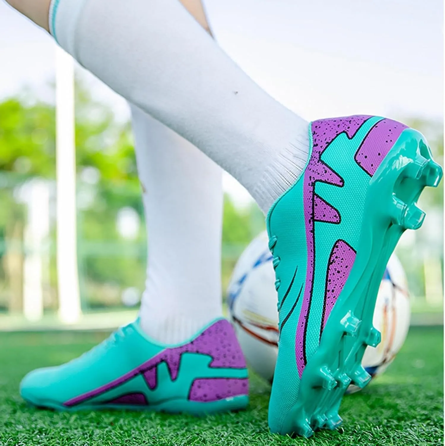 Football Cleats Comfortable Firm, Soccer Cleats Professional for Big Boys, Turf Athletic Training Sneakers