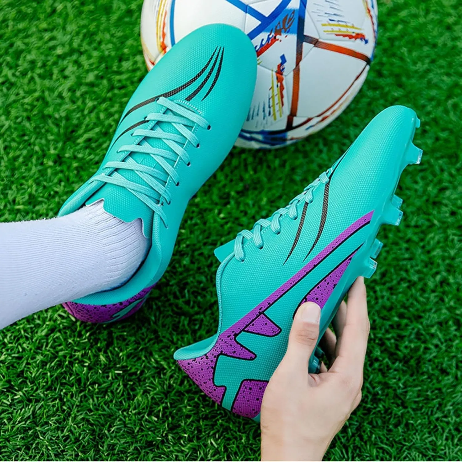 Football Cleats Comfortable Firm, Soccer Cleats Professional for Big Boys, Turf Athletic Training Sneakers
