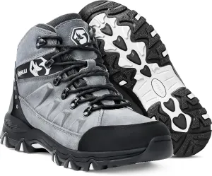 Foxelli Men??s Hiking Boots ?C Waterproof Breathable & Lightweight Suede Leather Hiking Boots for Men