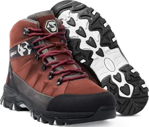 Foxelli Men??s Hiking Boots ?C Waterproof Breathable & Lightweight Suede Leather Hiking Boots for Men
