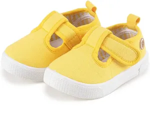 Girls Canvas Shoes Toddler Casual Sneakers Kids Low Top Casual Fashion Shoes Hook and Loops Walking Running Shoes