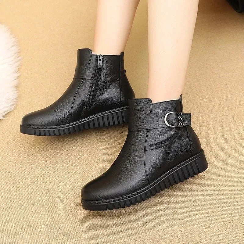 GRW Orthopedic Women Boot Arch Support Warm Fur AntiSlip Ankle Boots