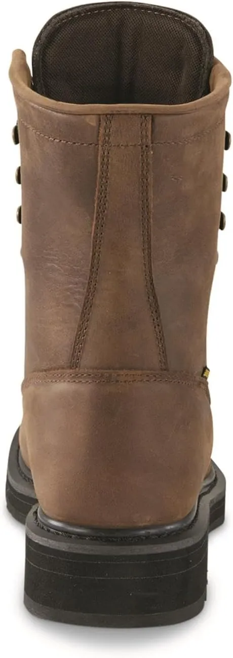 Guide Gear Men's Western Work 2.0 Lace-Up Waterproof Work Boots; Cowboy Rodeo Work Boots Leather Waterproof Footwear