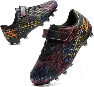 Hanani Boys Girls Soccer Cleats for Kids Football Shoes High Top Training Youth Football Cleats Outdoor/Indoor Athletic Turf Shoes