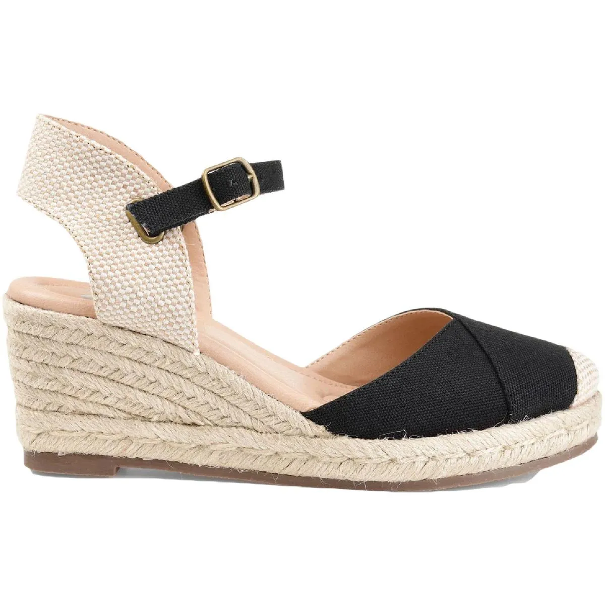 Journee Collection Womens Ashlyn Padded Insole Canvas Espadrilles