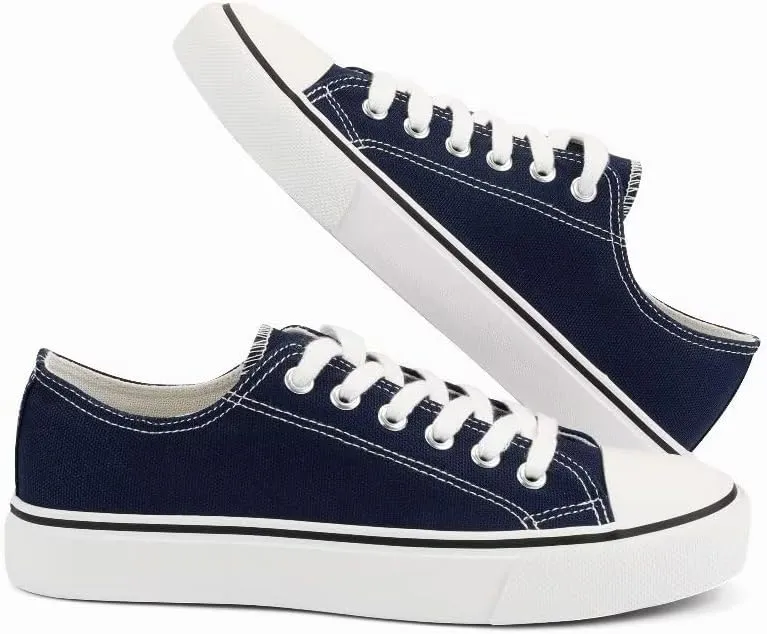 JUDIS Women??s Lace Up Canvas Shoes Low Top Fashion Sneakers Casual Tennis Walking Shoes