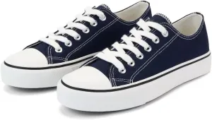 JUDIS Women??s Lace Up Canvas Shoes Low Top Fashion Sneakers Casual Tennis Walking Shoes