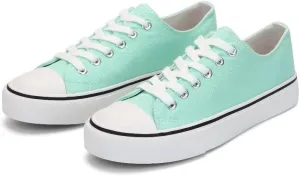 JUDIS Women??s Lace Up Canvas Shoes Low Top Fashion Sneakers Casual Tennis Walking Shoes
