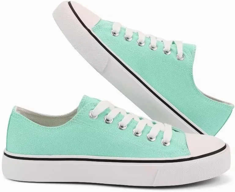 JUDIS Women??s Lace Up Canvas Shoes Low Top Fashion Sneakers Casual Tennis Walking Shoes