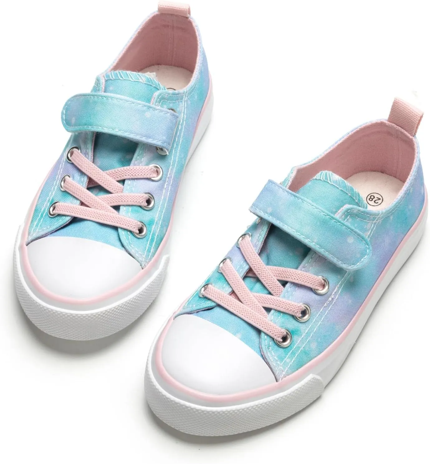 Kids Canvas Sneakers Girls Canvas Shoes Toddler Casual Shoes Walking Sport Shoes Low Top Canvas Shoes