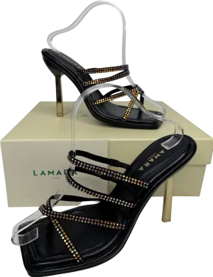 Lamara Conduit St - Black Embellished Heeled Sandals UK 6 EU 39 