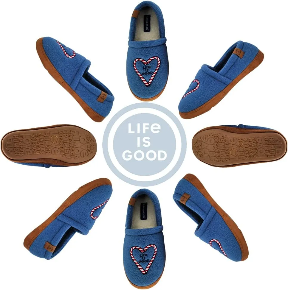 Life is Good Women's Moccasin Slippers - Suede & Fleece Closed Back Slip-Ons - Plush & Fluffy Slippers with Rubber Soles for Indoor & Outdoor Use Stylish & Comfortable Available in Different Designs