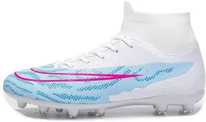 Lightweight Turf Football Cleats Grade, Soccer Cleats High Top Professional Breathable Shock Resistant Competition Athletic Training