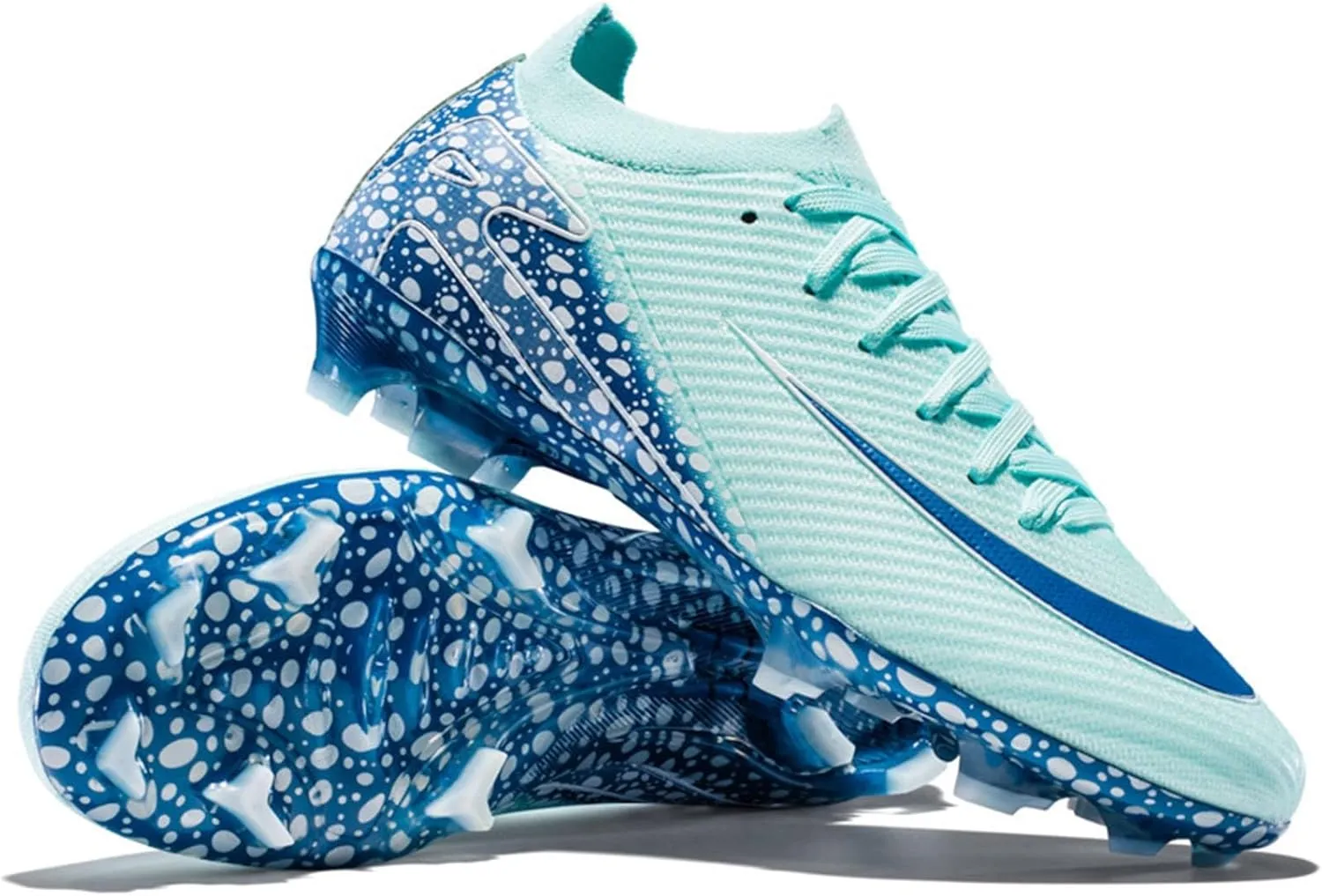 Lightweight Youth Mid-top Soccer Cleats Comfortable Football Cleats, Turf Training Athletic Shoes for Big Boys Youth Lace Up