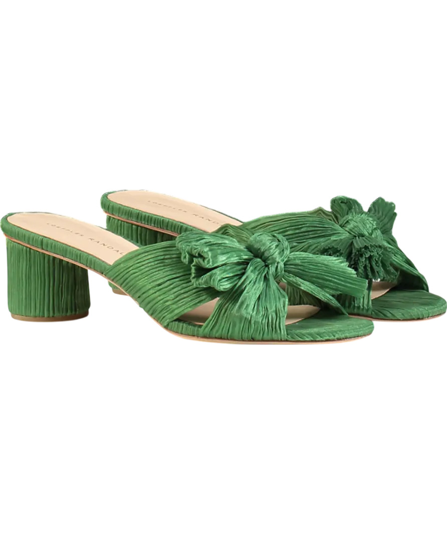 Loeffler Randall Green Emilia Pleated Knot Mule UK 9 EU 42 