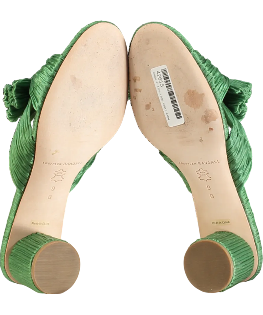 Loeffler Randall Green Emilia Pleated Knot Mule UK 9 EU 42 
