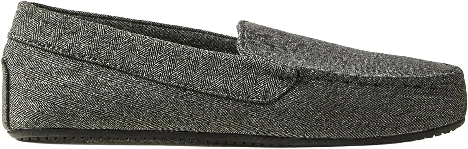 Marks and Spencer Men's Herringbone Moccasin Slippers
