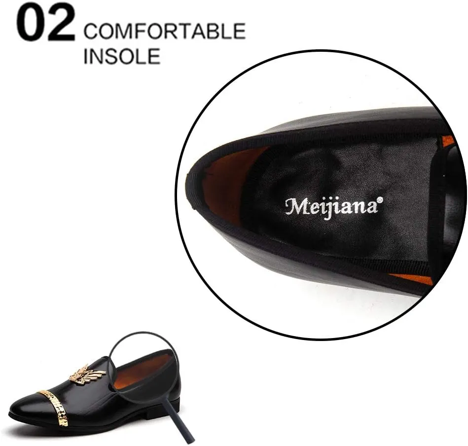 Meijiana Loafers Men Luxury Wedding Dress Shoes Fashion Party Shoes for Men