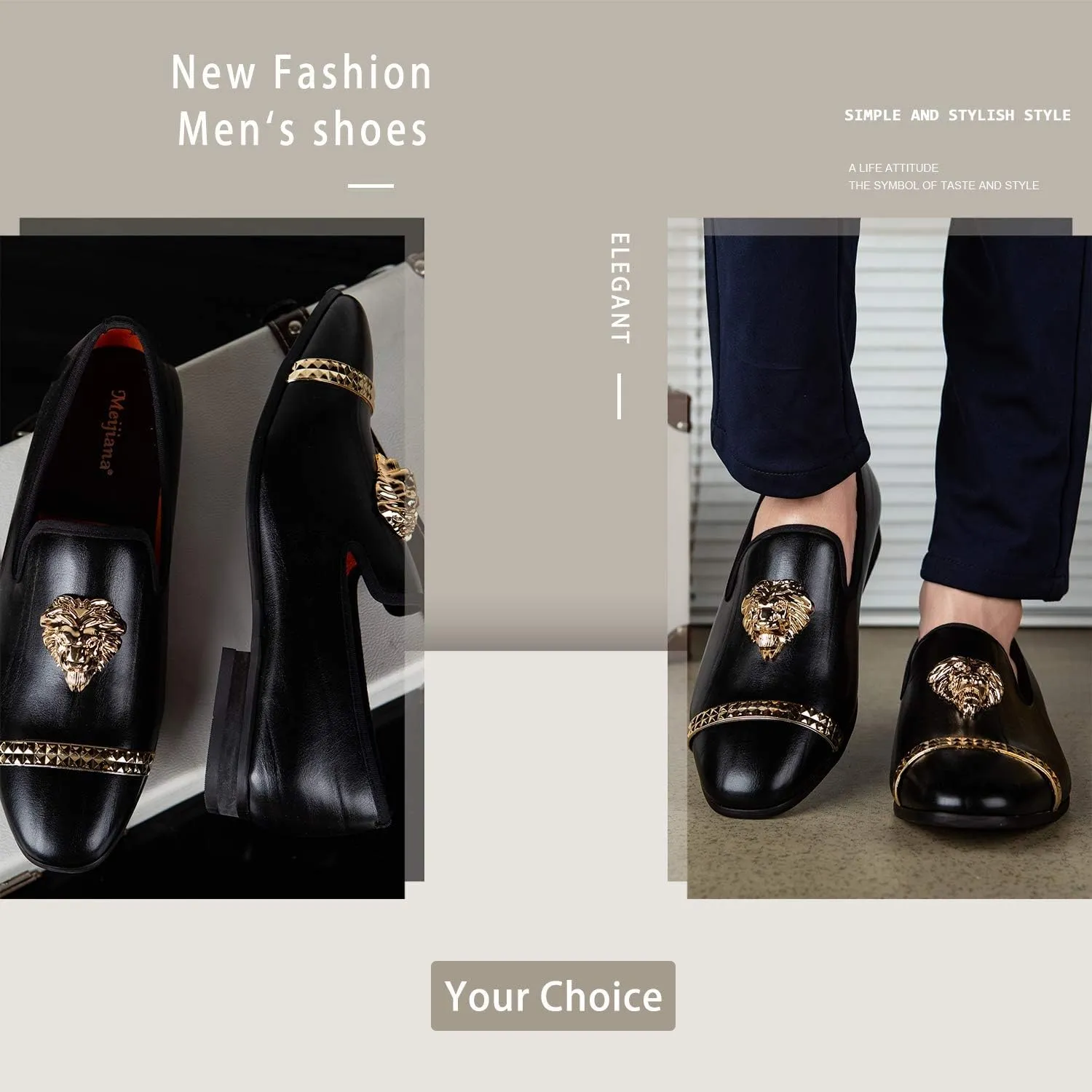 Meijiana Loafers Men Luxury Wedding Dress Shoes Fashion Party Shoes for Men