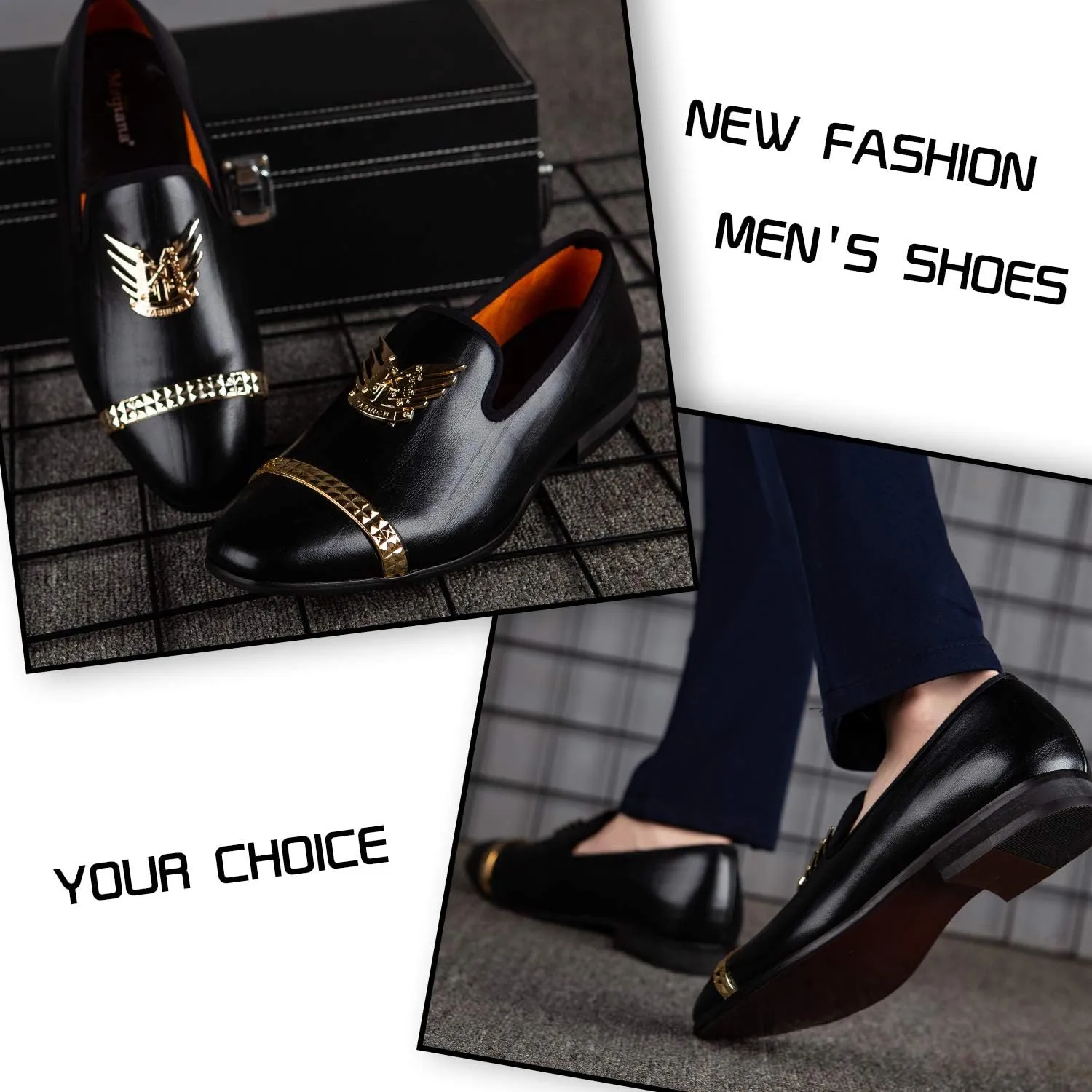 Meijiana Loafers Men Luxury Wedding Dress Shoes Fashion Party Shoes for Men