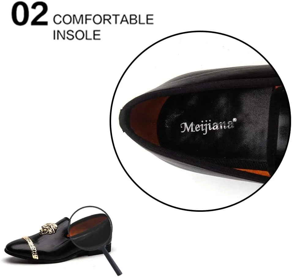 Meijiana Loafers Men Luxury Wedding Dress Shoes Fashion Party Shoes for Men