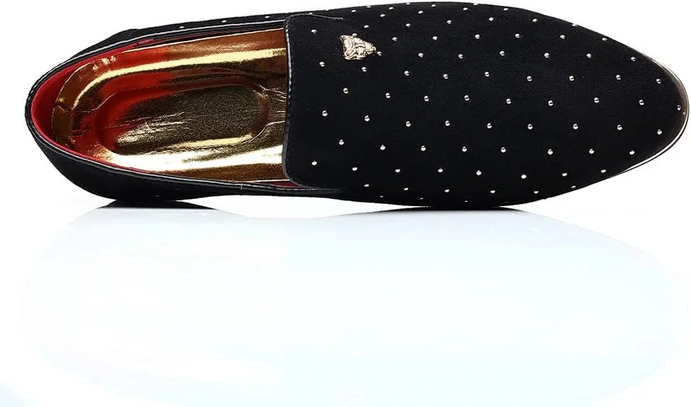 Men Slip-On Loafers Velvet Leather Oxfords Luxury Party Dress Shoes Nightclub Shoes
