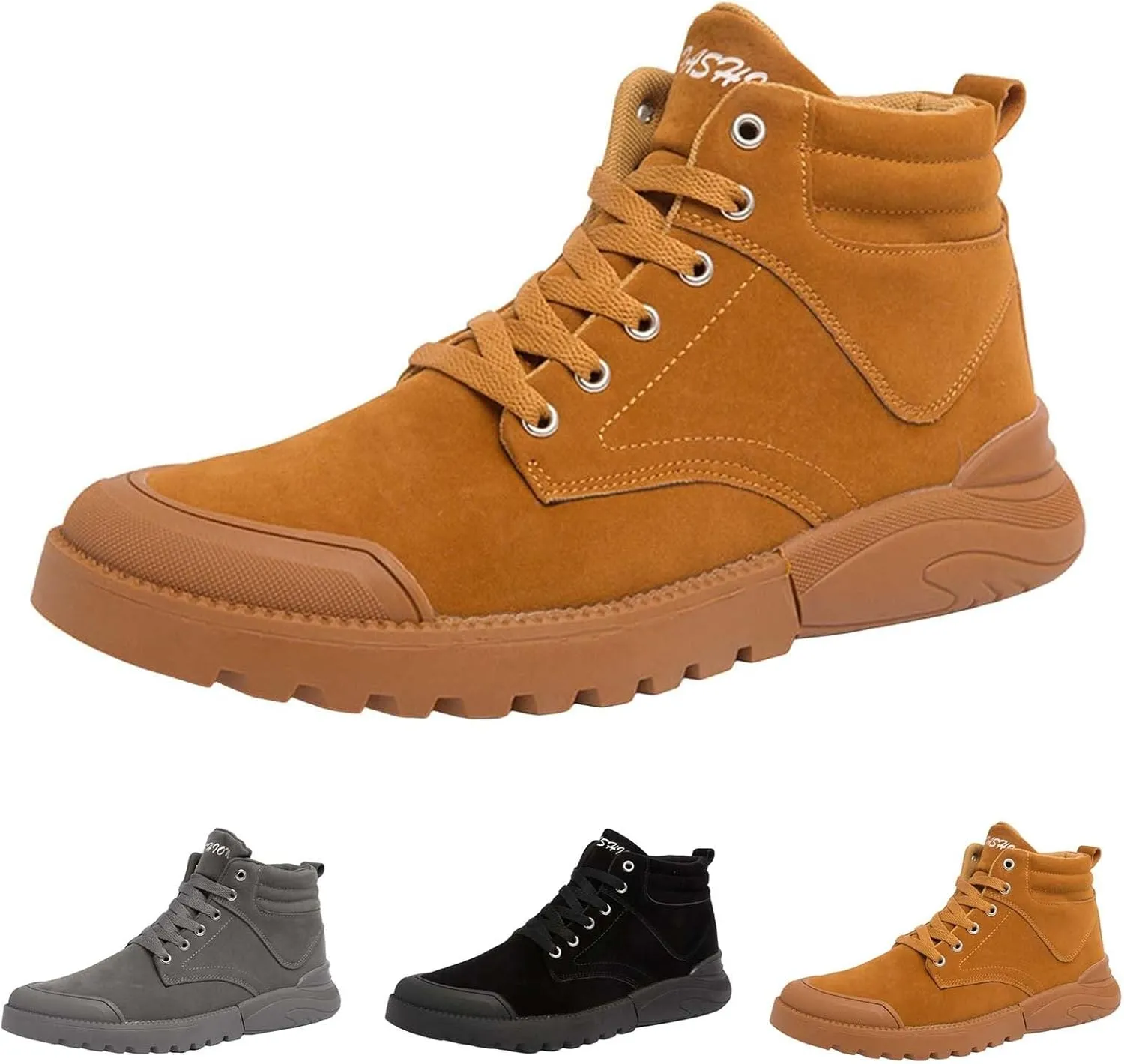 Men Work Boots Slip On Hiking Sneakers Shoes with Hook Loop Womens Working Shoes Food Service Waterproof Outdoor Work Botas Lightweight Hike Grounded Footwear