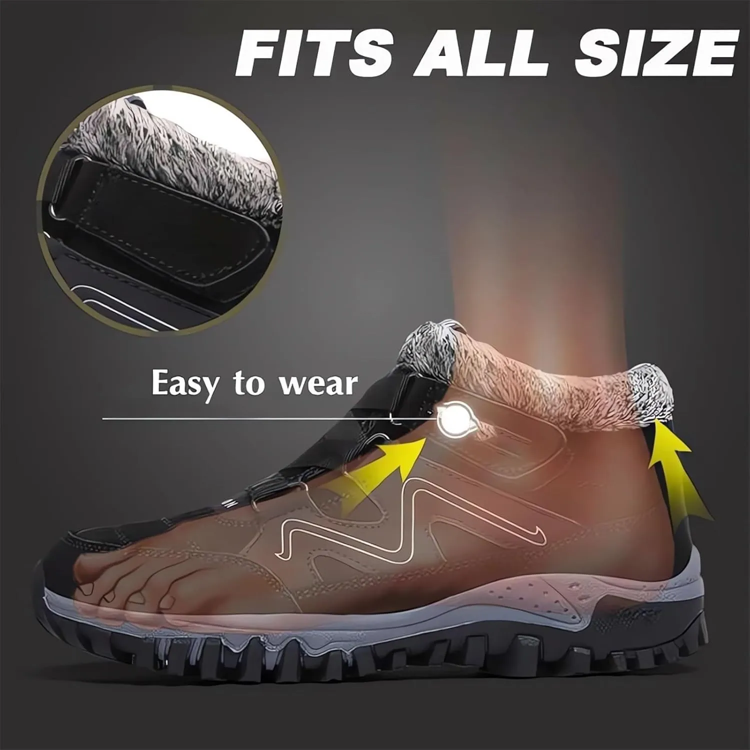 Men Work Boots with Zipper Hiking Sneakers Warm Fur Lined Women's Safety Shoes Soft Toe Platform Sneakers Indestructible Hike Grounded Footwear