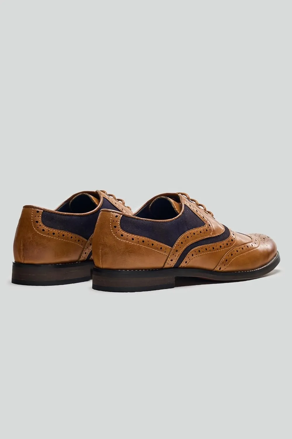 Men??s & Boys Suede-Leather Wingtip Brogue Oxford Shoes for Weddings & All Occasions