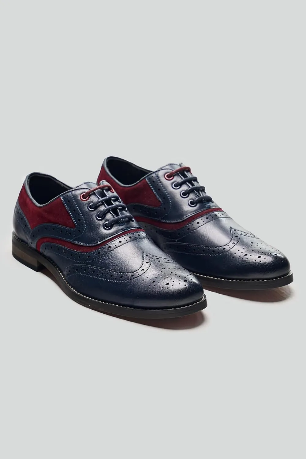 Men??s & Boys Suede-Leather Wingtip Brogue Oxford Shoes for Weddings & All Occasions