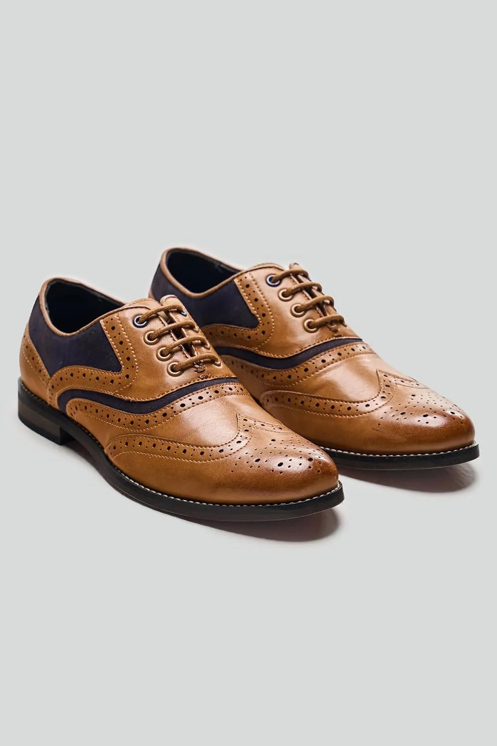 Men??s & Boys Suede-Leather Wingtip Brogue Oxford Shoes for Weddings & All Occasions