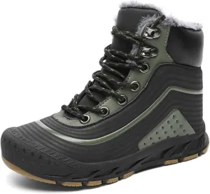 Mens Boots Men's boots Winter waterproof plush snow boots Outdoor men's shoes Safety boots Leather work hiking
