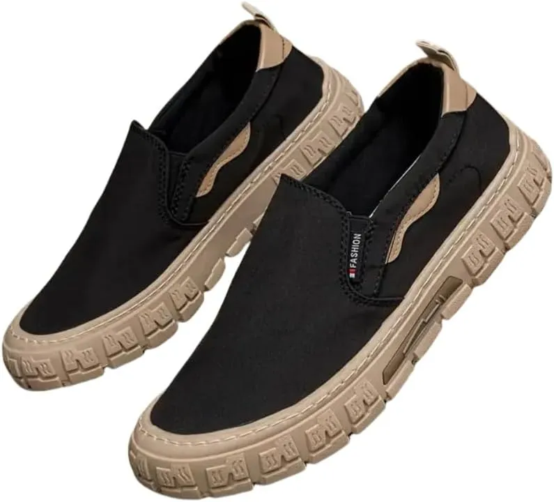 Men's Breathable Canvas-Bottom Casual Skate Shoes with Lace-Up Design - Ideal for Outdoor Leisure & Daily Wear