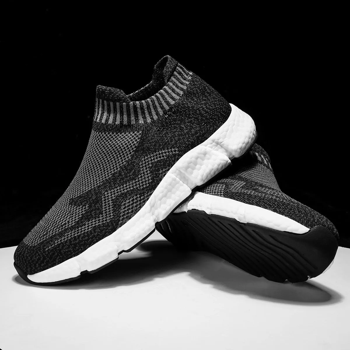 Mens Casual Breathable Light Slip-on Sock Sneakers