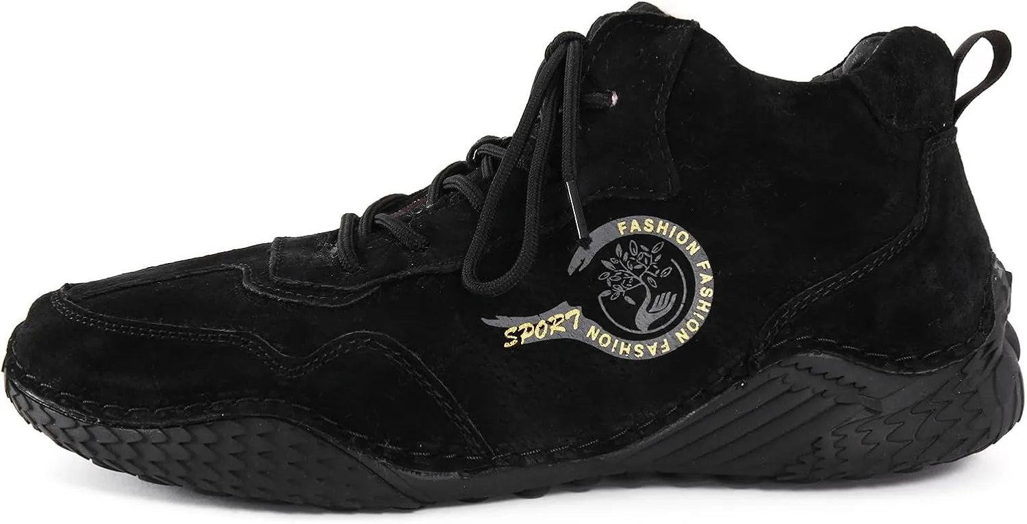 Men's Casual Shoes Flat Non Slip Outdoor Shoe Fashionable High-Top Boots For Men Winter Spring Walking Standing Hiking Running Leather Boot