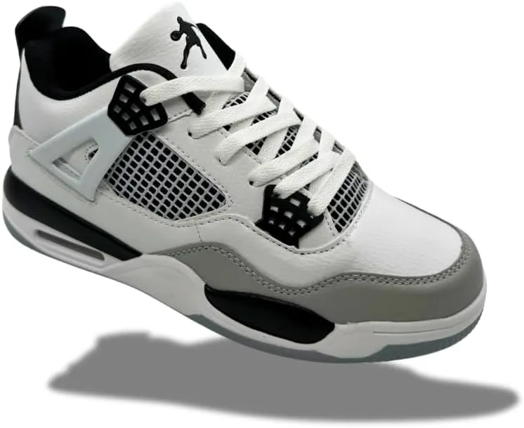 Men's Classic Basketball Sneakers ?C High Performance Athletic Shoes with Breathable Design White & Black