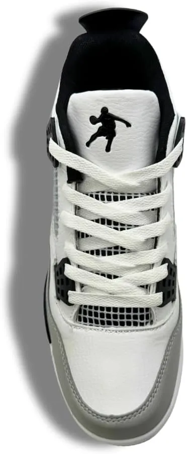 Men's Classic Basketball Sneakers ?C High Performance Athletic Shoes with Breathable Design White & Black